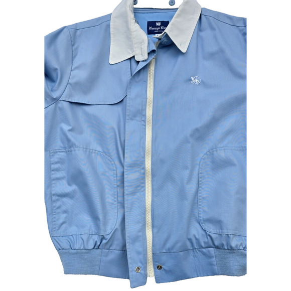 VTG Carriage Court Womens Light Blue Large Full Zip Jacket With Removable Collar - Picture 5 of 7